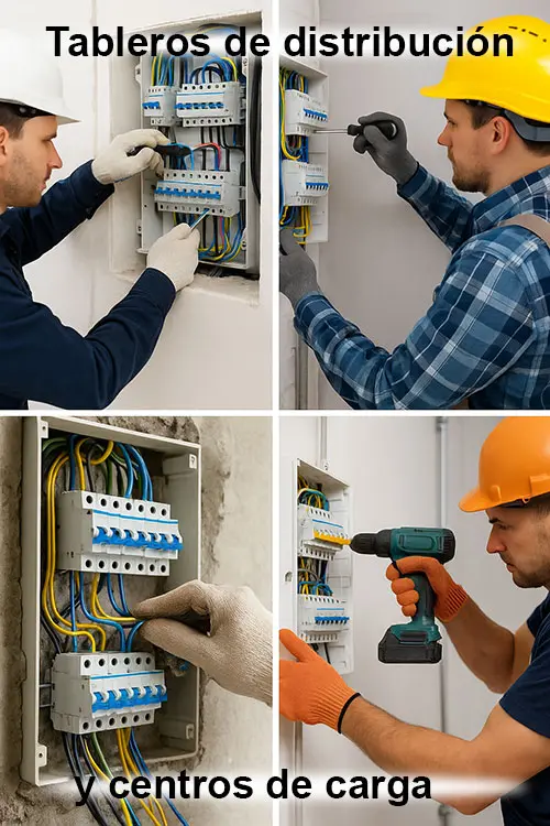 Instalación de tableros de distribución y centros de carga