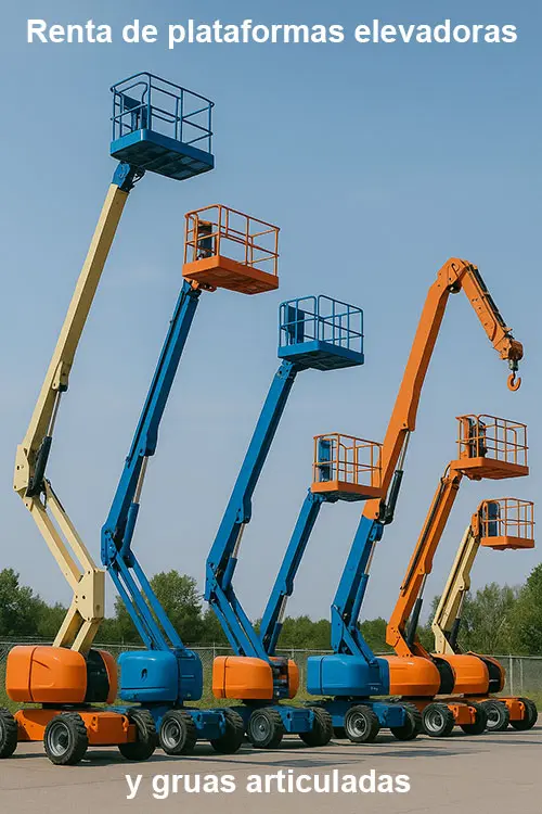 Renta de plataformas elevadoras y gruas articulada