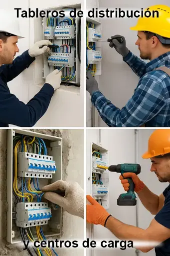 Instalación de tableros de distribución y centros de carga