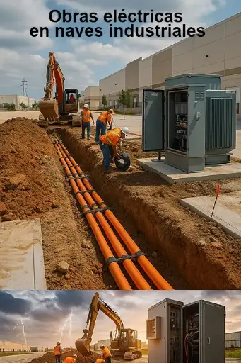 Obras eléctricas en naves industriales, plantas y parques comerciales 